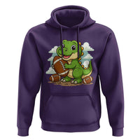 Cute Dinosaur Playing Football Hoodie Funny Kids Gift - Wonder Print Shop