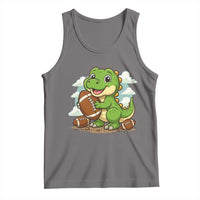 Cute Dinosaur Playing Football Tank Top Funny Kids Gift - Wonder Print Shop