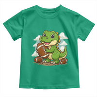 Cute Dinosaur Playing Football Toddler T Shirt Funny Kids Gift - Wonder Print Shop