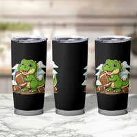 Cute Dinosaur Playing Football Tumbler Cup Funny Kids Gift - Wonder Print Shop
