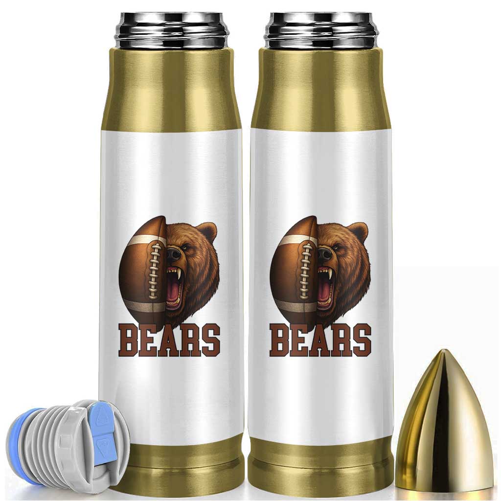 Fear The Bear Football Bullet Tumbler Game Day Sports Fan Gift - Wonder Print Shop