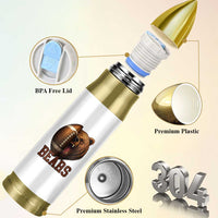 Fear The Bear Football Bullet Tumbler Game Day Sports Fan Gift - Wonder Print Shop