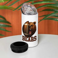 Fear The Bear Football 4 in 1 Can Cooler Tumbler Game Day Sports Fan Gift - Wonder Print Shop