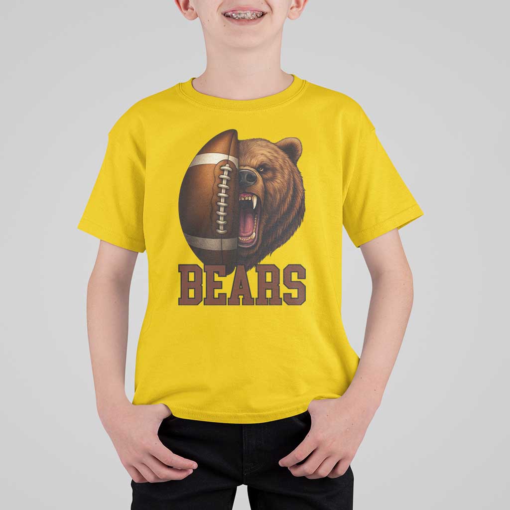 Fear The Bear Football T Shirt For Kid Game Day Sports Fan Gift - Wonder Print Shop