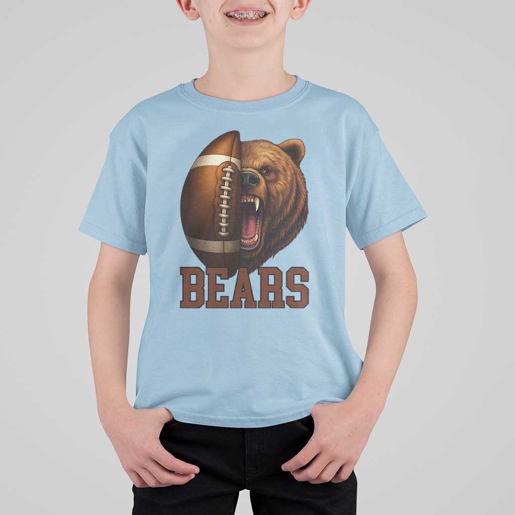 Fear The Bear Football T Shirt For Kid Game Day Sports Fan Gift - Wonder Print Shop