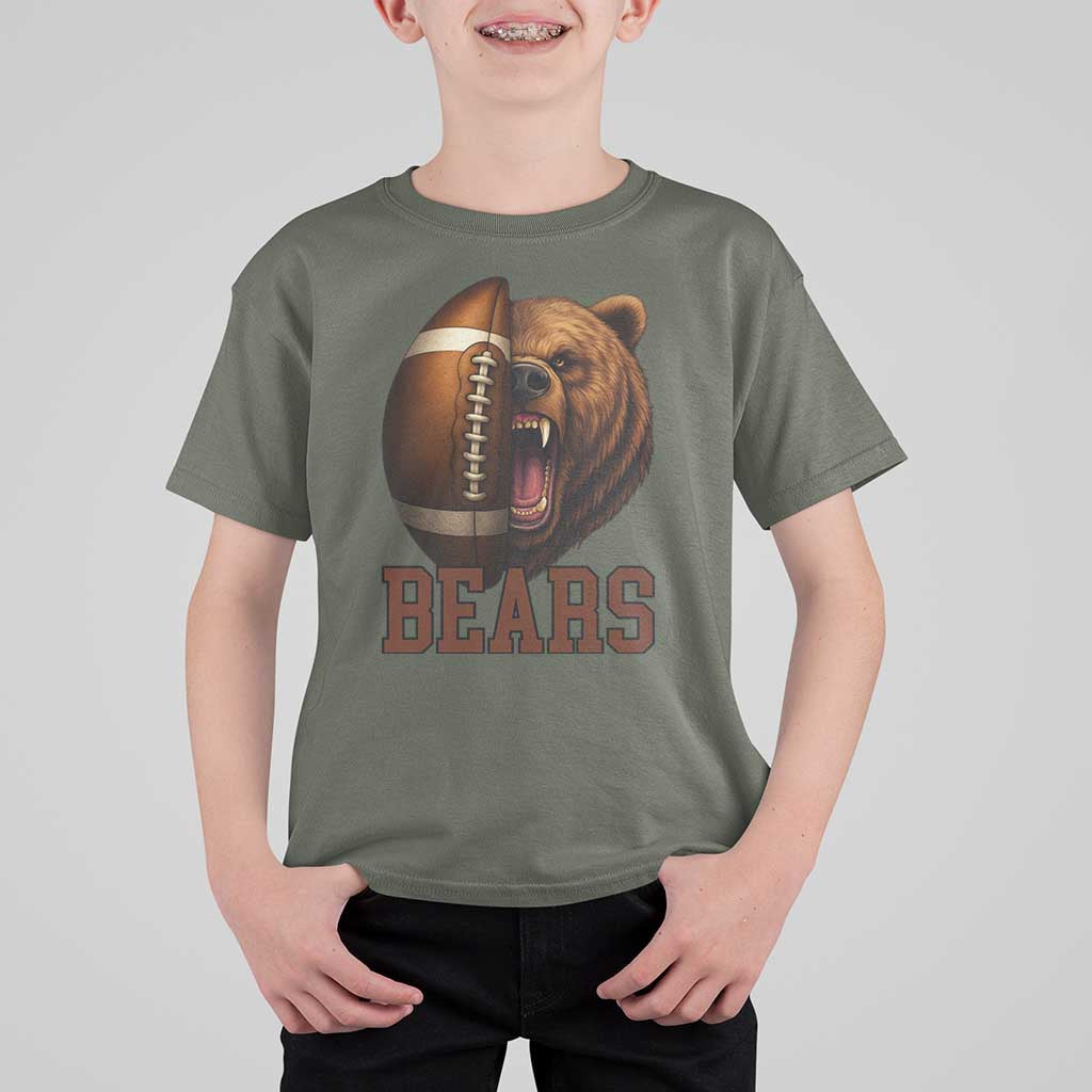Fear The Bear Football T Shirt For Kid Game Day Sports Fan Gift - Wonder Print Shop