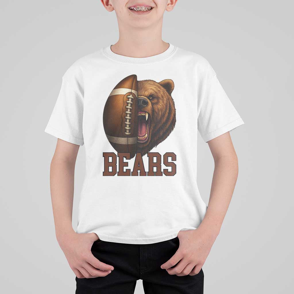 Fear The Bear Football T Shirt For Kid Game Day Sports Fan Gift - Wonder Print Shop