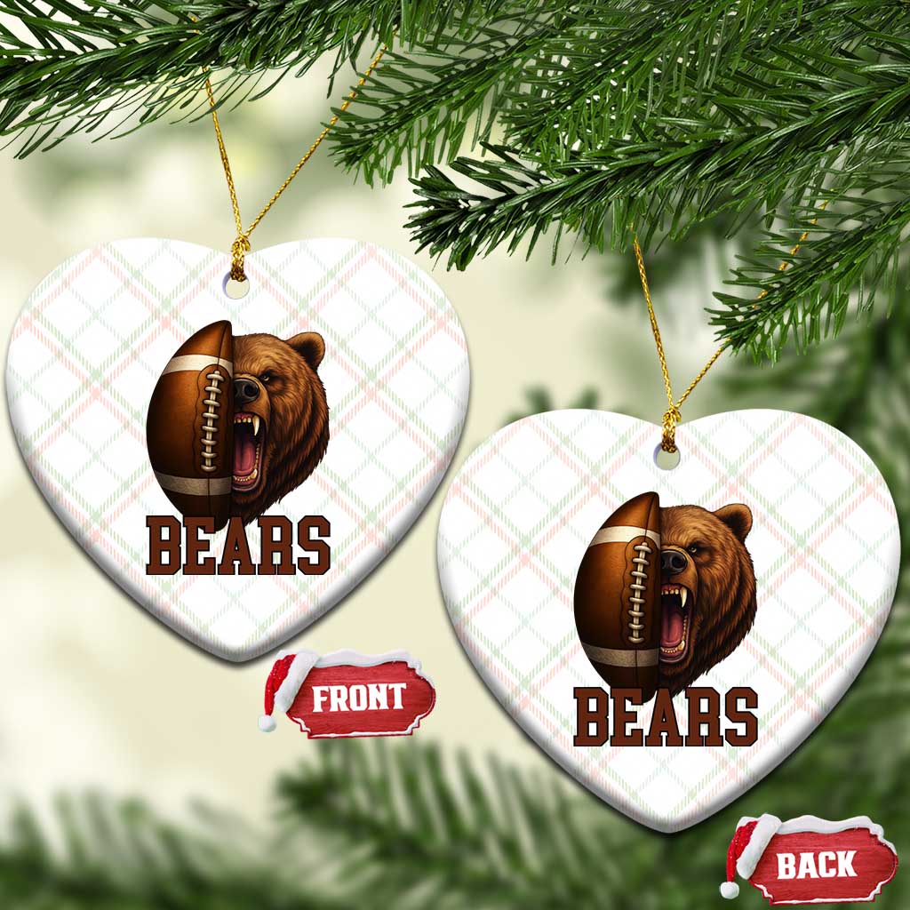 Fear The Bear Football Ceramic Ornament Game Day Sports Fan Gift - Wonder Print Shop