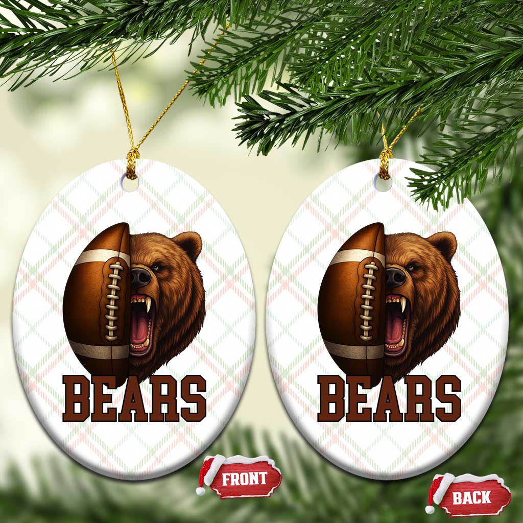 Fear The Bear Football Ceramic Ornament Game Day Sports Fan Gift - Wonder Print Shop