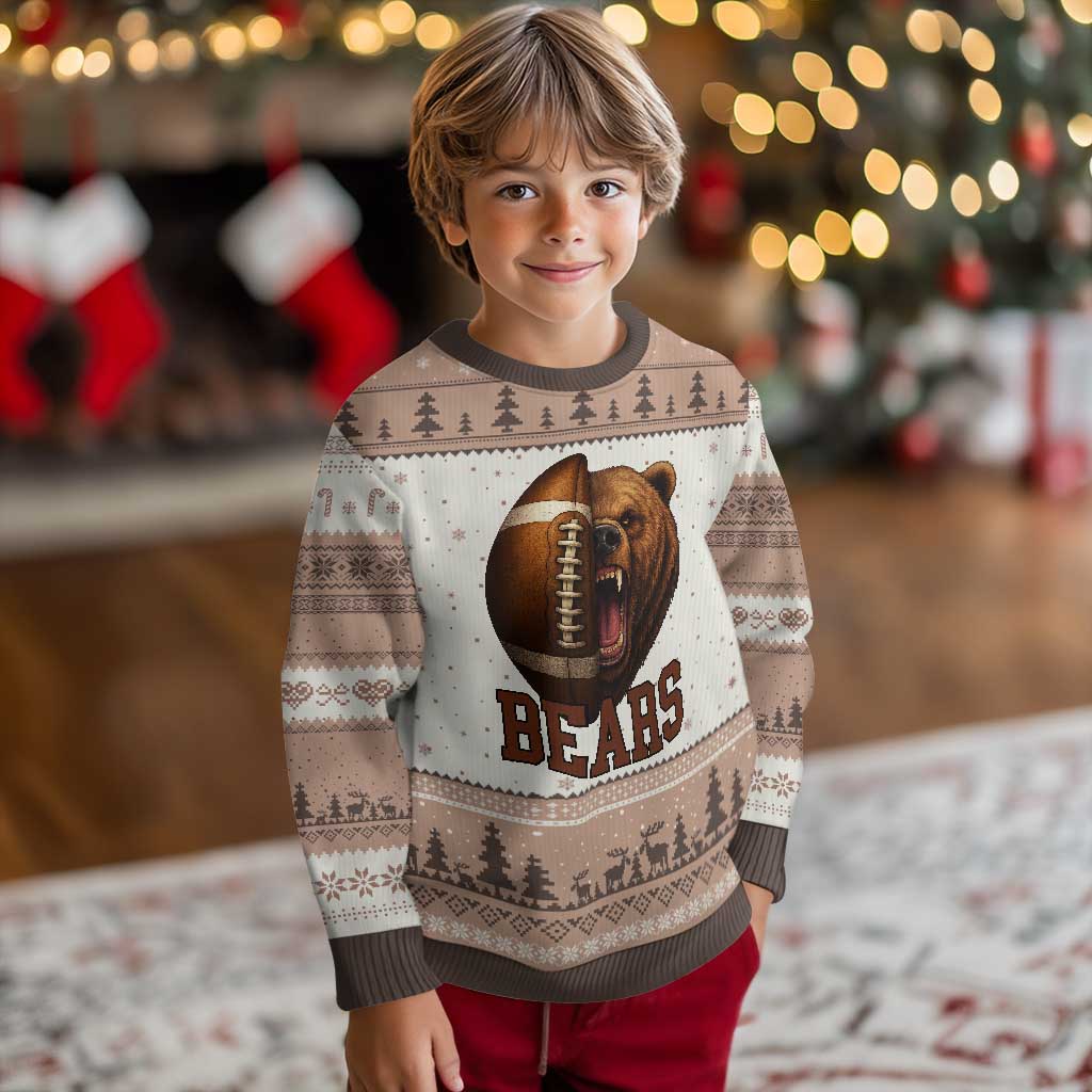 Fear The Bear Football Ugly Christmas Sweater Game Day Sports Fan Gift - Wonder Print Shop