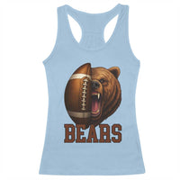Fear The Bear Football Racerback Tank Top Game Day Sports Fan Gift - Wonder Print Shop
