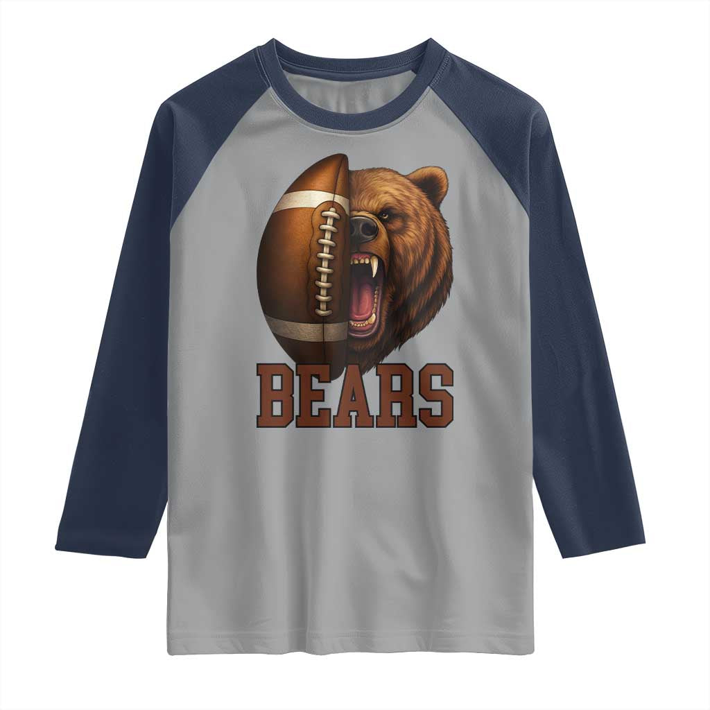 Fear The Bear Football Raglan Shirt Game Day Sports Fan Gift - Wonder Print Shop