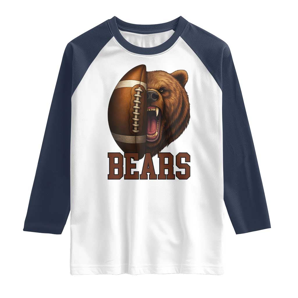 Fear The Bear Football Raglan Shirt Game Day Sports Fan Gift - Wonder Print Shop