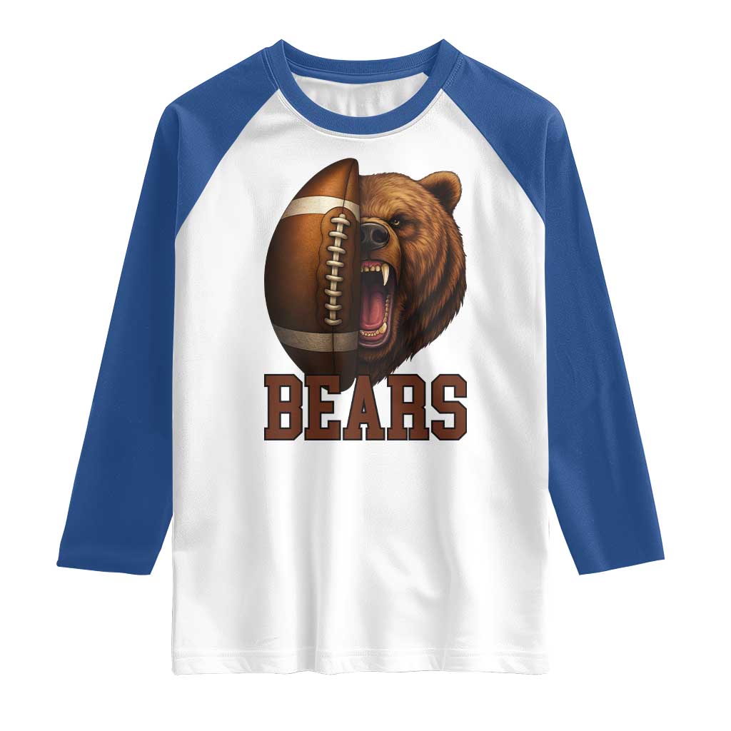 Fear The Bear Football Raglan Shirt Game Day Sports Fan Gift - Wonder Print Shop
