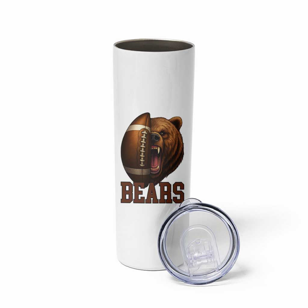 Fear The Bear Football Skinny Tumbler Game Day Sports Fan Gift - Wonder Print Shop
