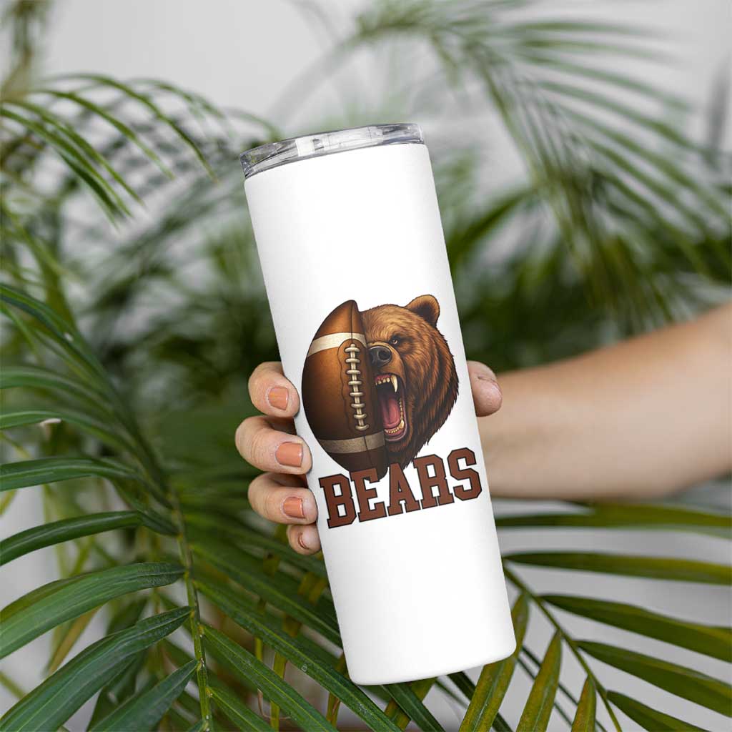 Fear The Bear Football Skinny Tumbler Game Day Sports Fan Gift - Wonder Print Shop