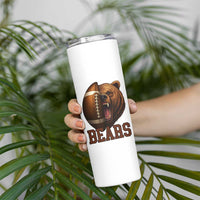 Fear The Bear Football Skinny Tumbler Game Day Sports Fan Gift - Wonder Print Shop