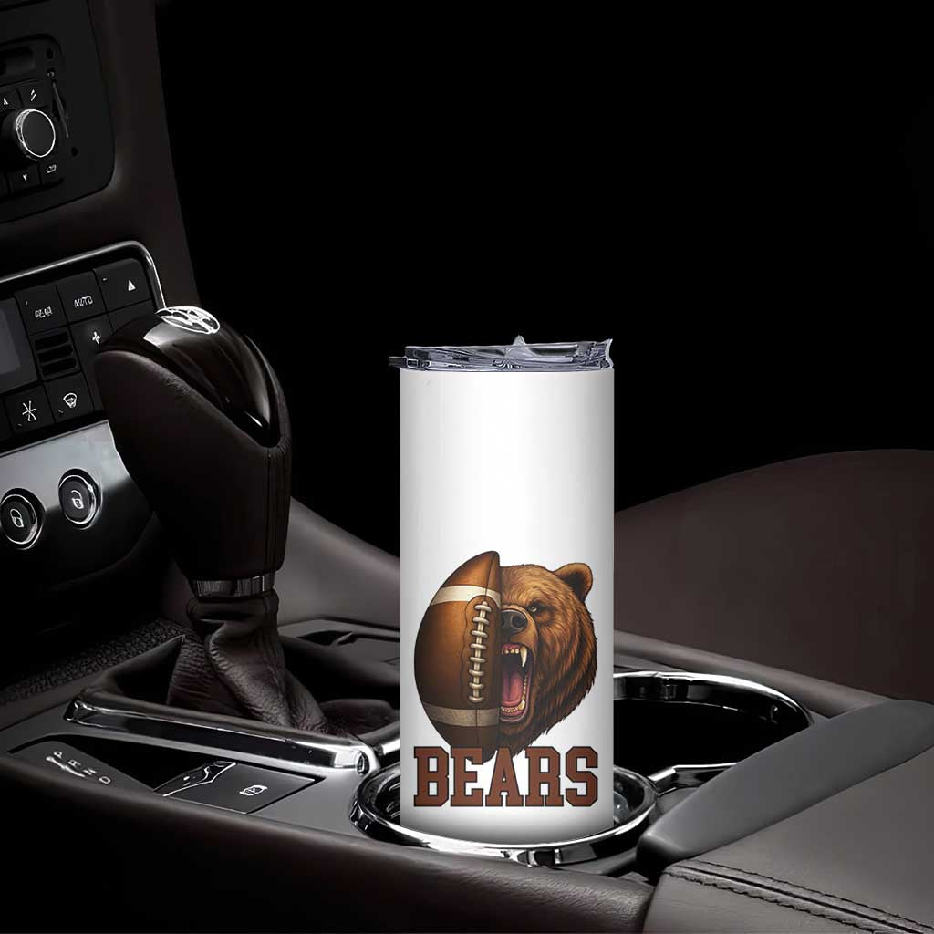 Fear The Bear Football Skinny Tumbler Game Day Sports Fan Gift - Wonder Print Shop