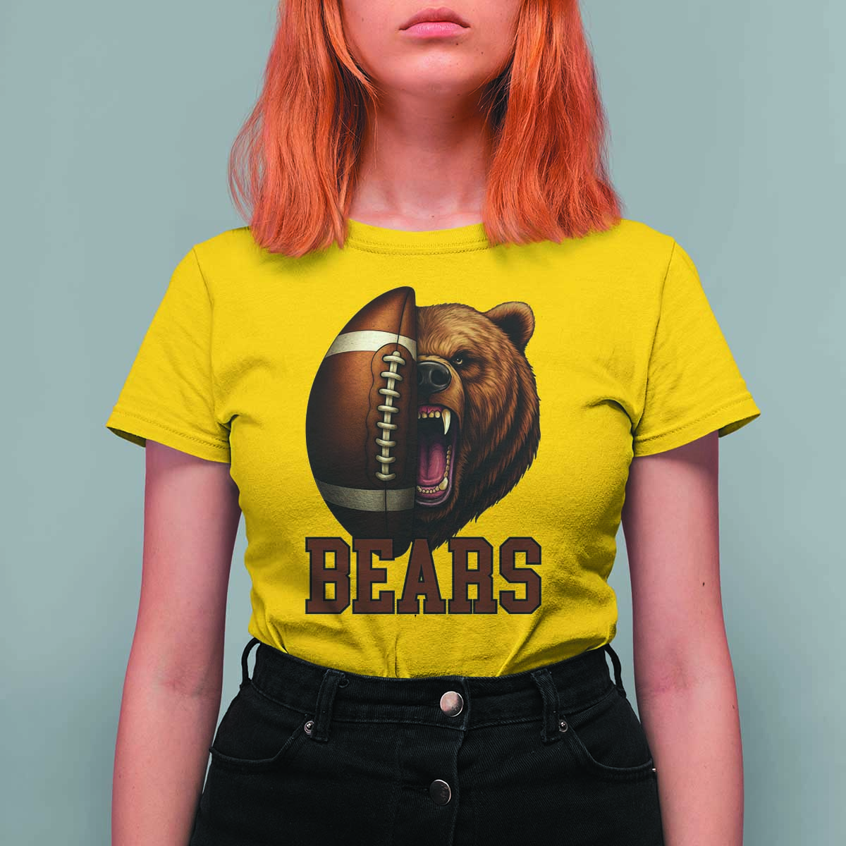Fear The Bear Football T Shirt For Women Game Day Sports Fan Gift - Wonder Print Shop