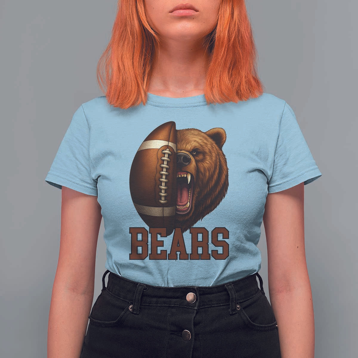 Fear The Bear Football T Shirt For Women Game Day Sports Fan Gift - Wonder Print Shop