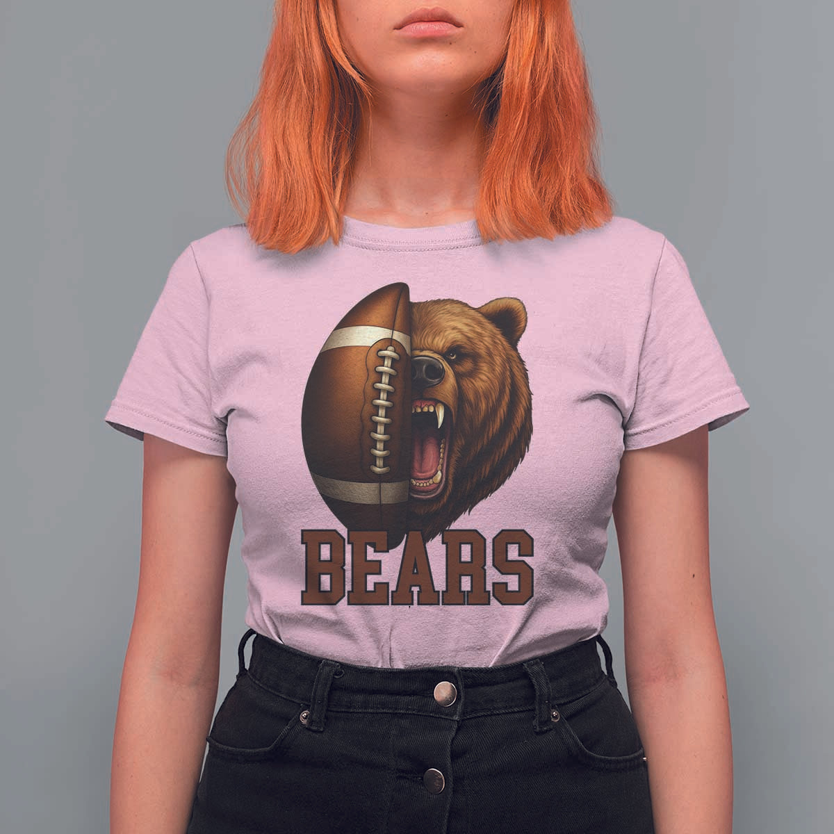 Fear The Bear Football T Shirt For Women Game Day Sports Fan Gift - Wonder Print Shop