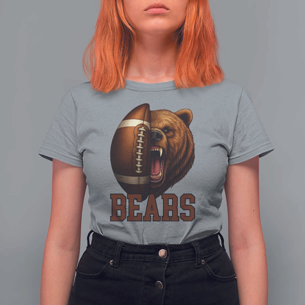 Fear The Bear Football T Shirt For Women Game Day Sports Fan Gift - Wonder Print Shop