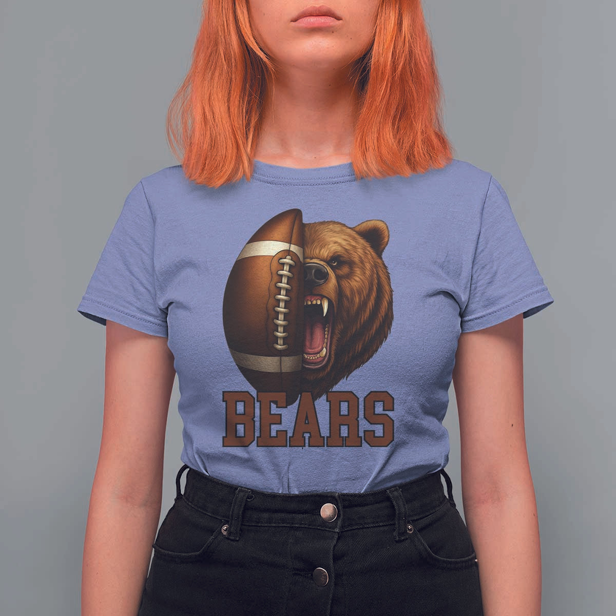 Fear The Bear Football T Shirt For Women Game Day Sports Fan Gift - Wonder Print Shop