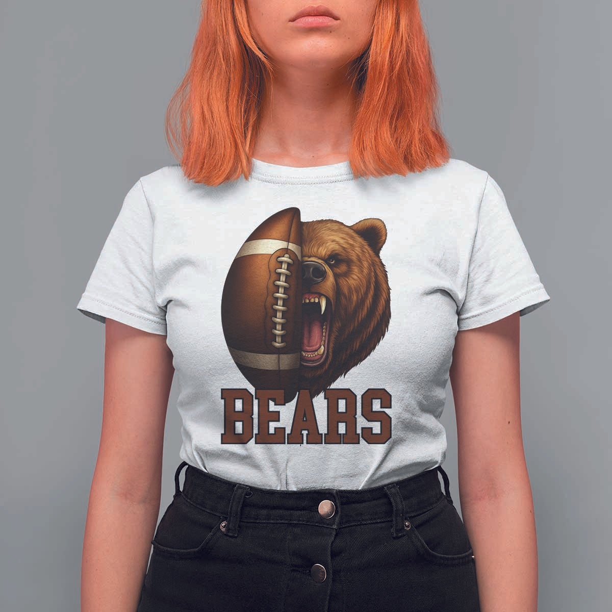 Fear The Bear Football T Shirt For Women Game Day Sports Fan Gift - Wonder Print Shop