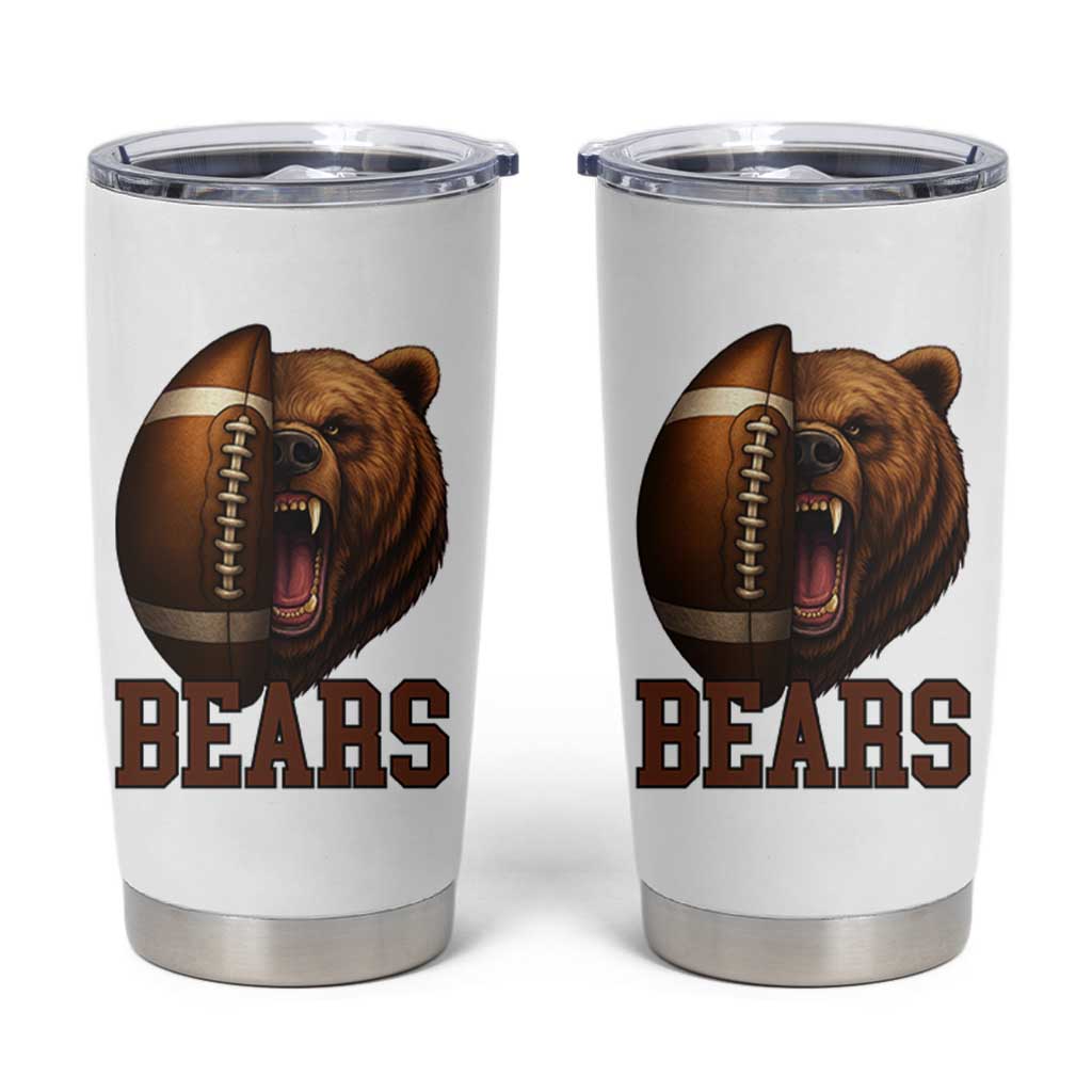 Fear The Bear Football Tumbler Cup Game Day Sports Fan Gift - Wonder Print Shop