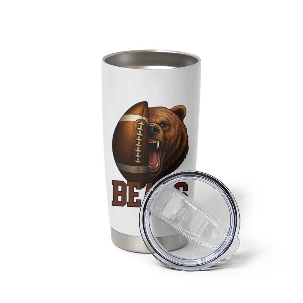 Fear The Bear Football Tumbler Cup Game Day Sports Fan Gift - Wonder Print Shop