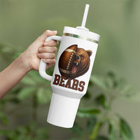 Fear The Bear Football Tumbler With Handle Game Day Sports Fan Gift - Wonder Print Shop