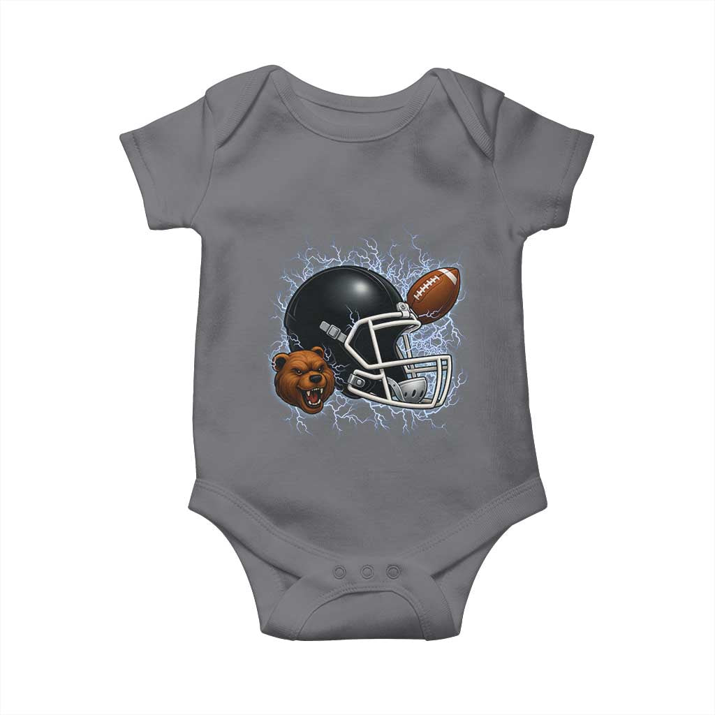 Game Day Sports Fan Gift Baby Onesie Lightning Bear Helmet - Wonder Print Shop