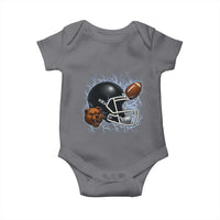 Game Day Sports Fan Gift Baby Onesie Lightning Bear Helmet - Wonder Print Shop