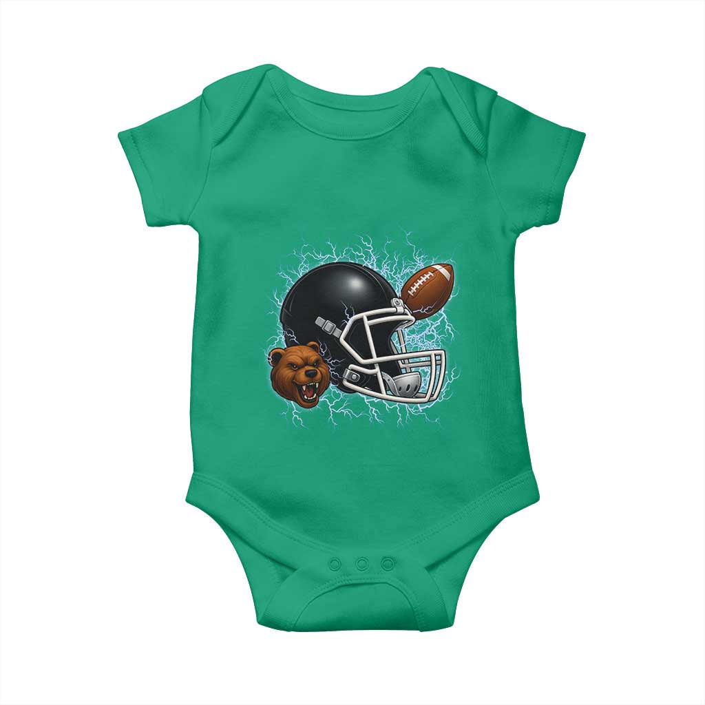 Game Day Sports Fan Gift Baby Onesie Lightning Bear Helmet - Wonder Print Shop