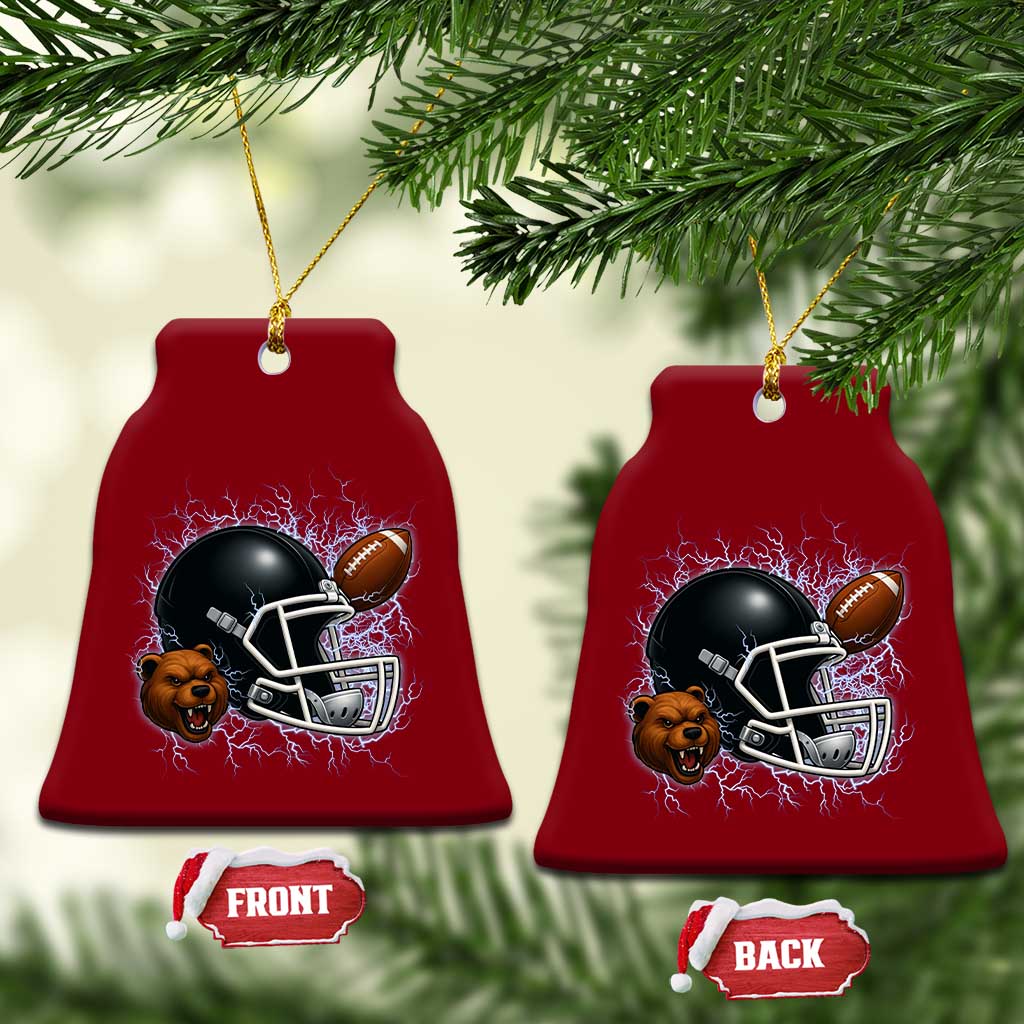 Game Day Sports Fan Gift Ceramic Ornament Lightning Bear Helmet - Wonder Print Shop