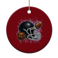 Game Day Sports Fan Gift Ceramic Ornament Lightning Bear Helmet - Wonder Print Shop