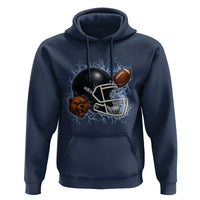Game Day Sports Fan Gift Hoodie Lightning Bear Helmet - Wonder Print Shop