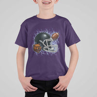 Game Day Sports Fan Gift T Shirt For Kid Lightning Bear Helmet - Wonder Print Shop