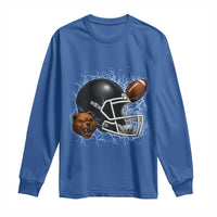 Game Day Sports Fan Gift Long Sleeve Shirt Lightning Bear Helmet - Wonder Print Shop