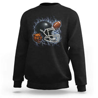 Game Day Sports Fan Gift Sweatshirt Lightning Bear Helmet - Wonder Print Shop