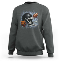 Game Day Sports Fan Gift Sweatshirt Lightning Bear Helmet - Wonder Print Shop