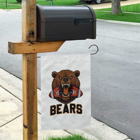 Football Player Gift Garden Flag Fierce Bear Biting Ball - Wonder Print Shop