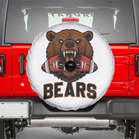Football Player Gift Spare Tire Cover Fierce Bear Biting Ball - Wonder Print Shop
