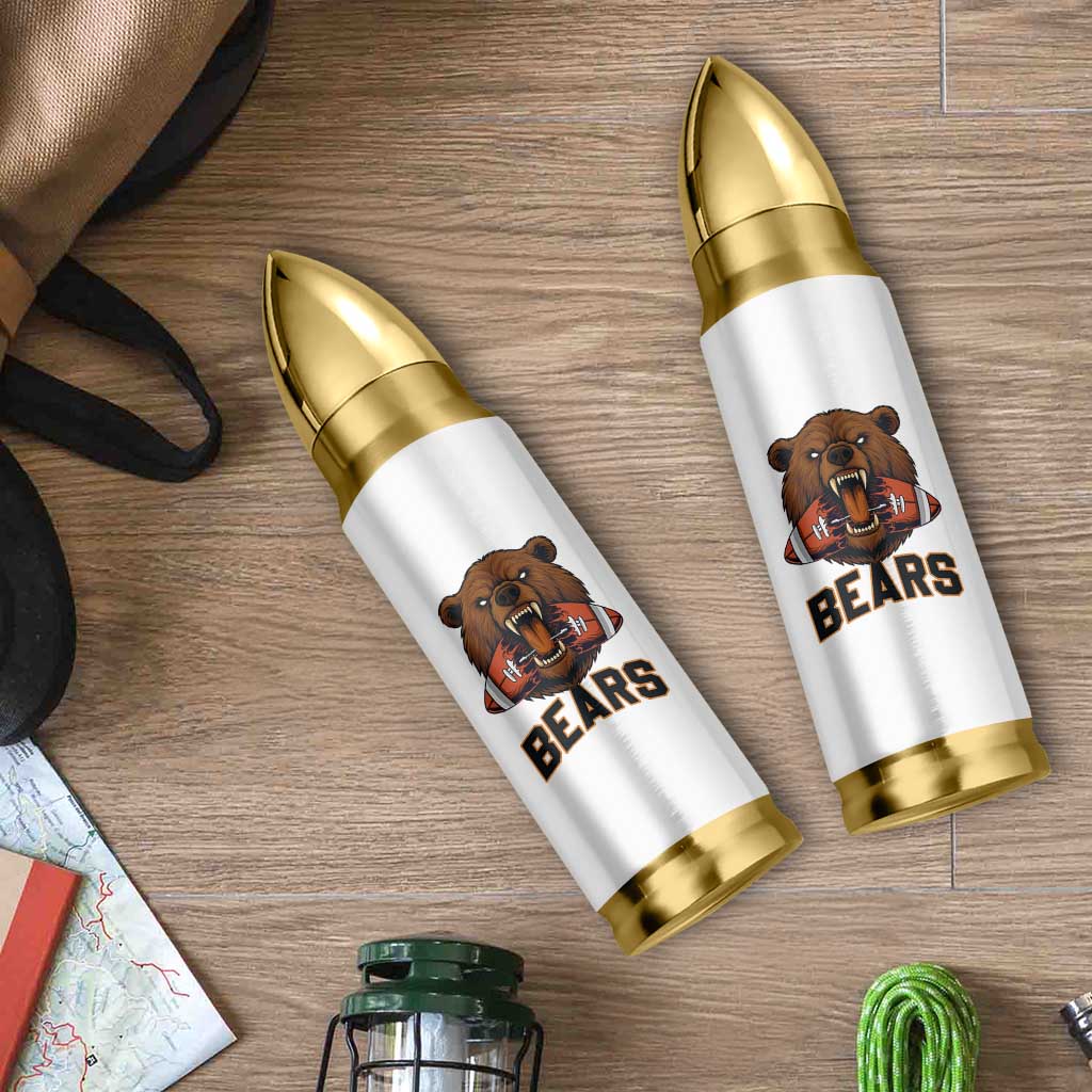 Football Player Gift Bullet Tumbler Fierce Bear Biting Ball - Wonder Print Shop