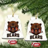 Football Player Gift Ceramic Ornament Fierce Bear Biting Ball - Wonder Print Shop