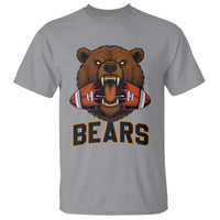 Football Player Gift T Shirt Fierce Bear Biting Ball - Wonder Print Shop