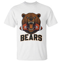 Football Player Gift T Shirt Fierce Bear Biting Ball - Wonder Print Shop