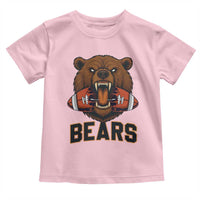 Football Player Gift Toddler T Shirt Fierce Bear Biting Ball - Wonder Print Shop
