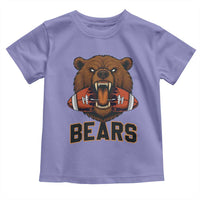 Football Player Gift Toddler T Shirt Fierce Bear Biting Ball - Wonder Print Shop