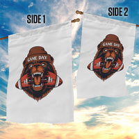 Game Day Fierce Bear Biting Ball Garden Flag Football Player Gift - Wonder Print Shop